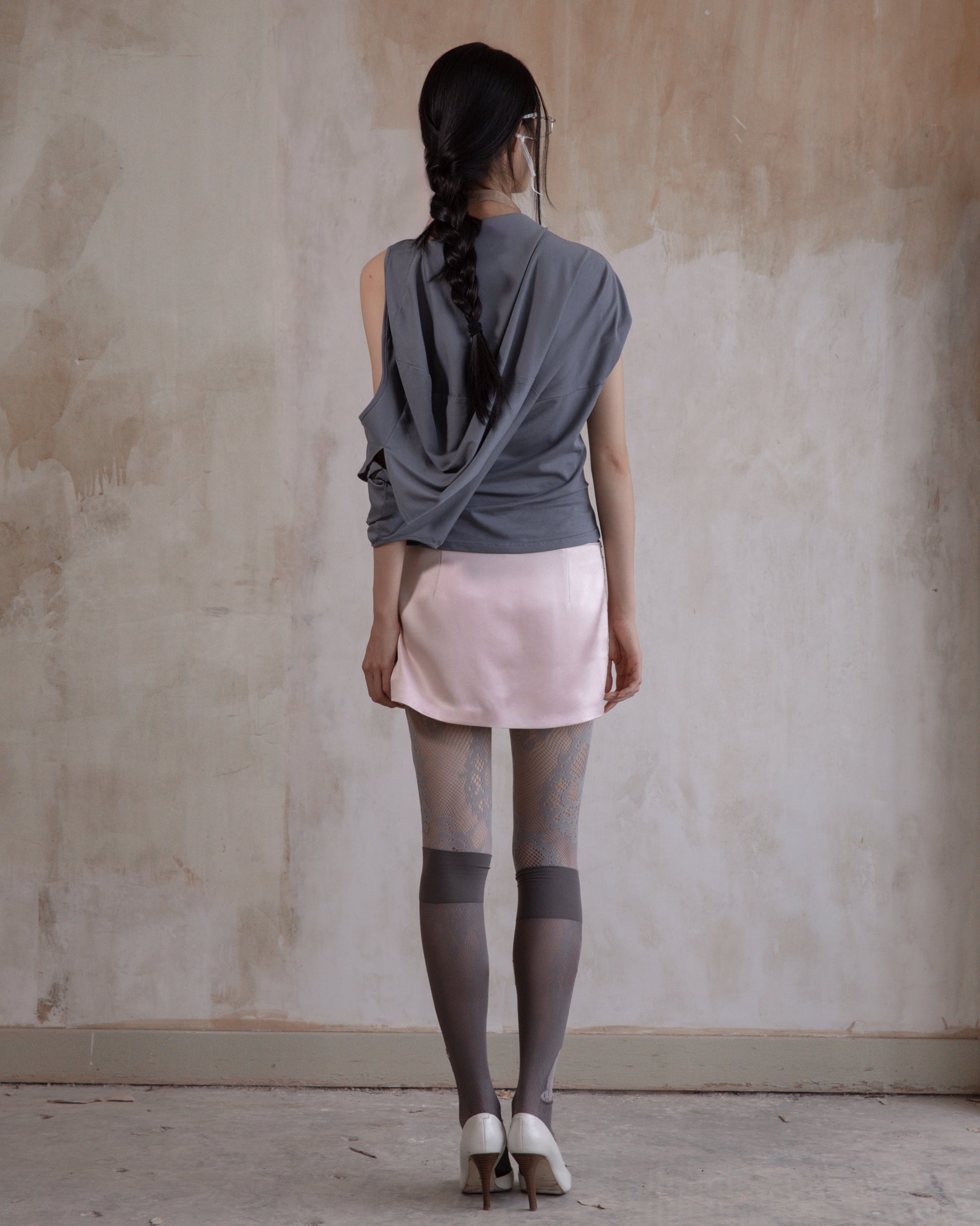 Hooded Short Sleeve | Ash