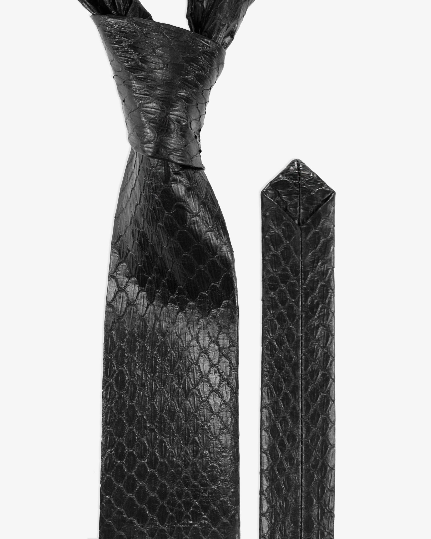 Python Leather Tie