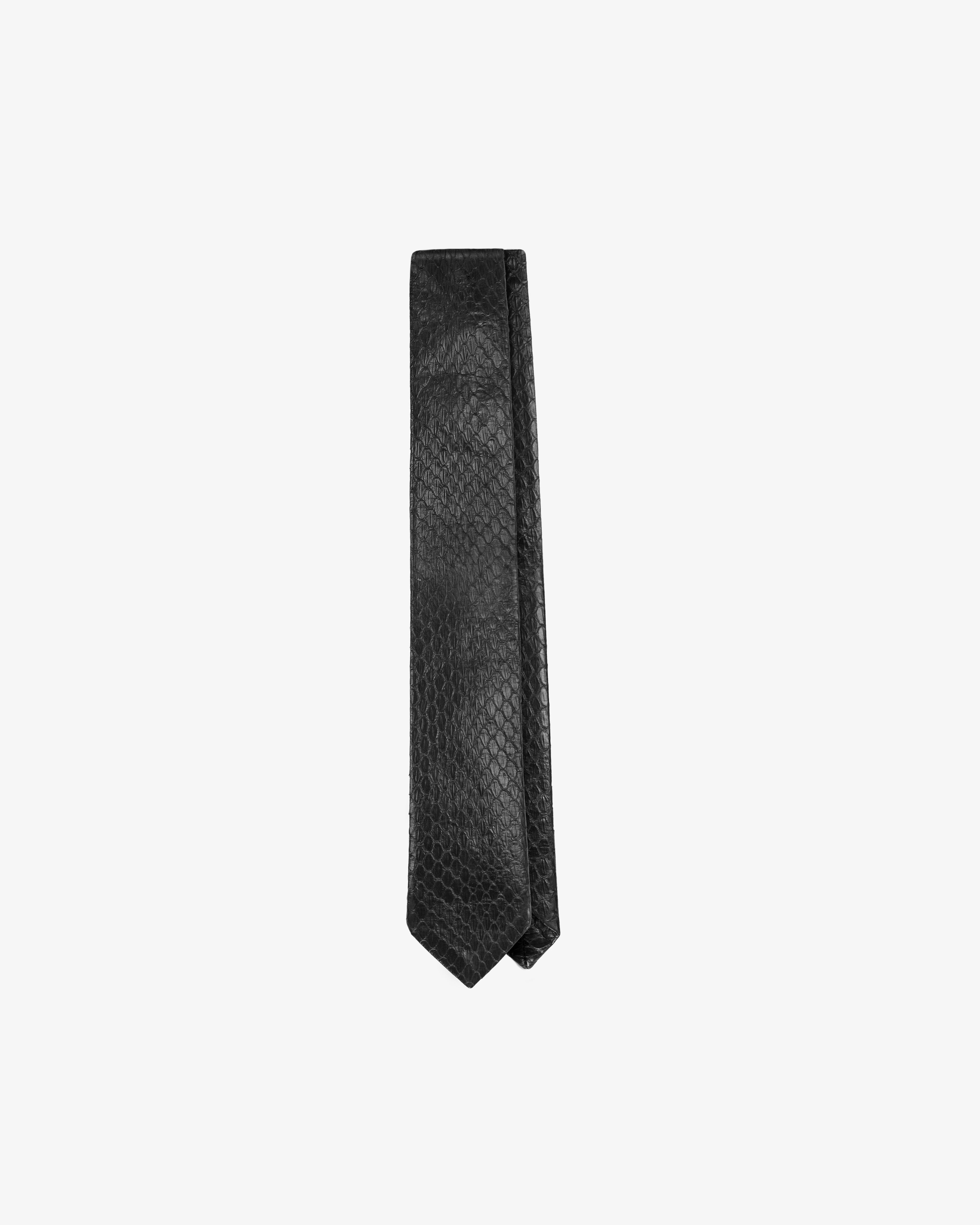 Python Leather Tie – JING HÉ